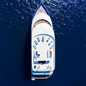 aerial - boat top - lumira duplex - lumira cruises